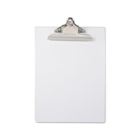 Recycled Plastic Clipboard With Ruler Edge, 1" Clip Cap, 8 1-2 X 12 Sheet, Clear