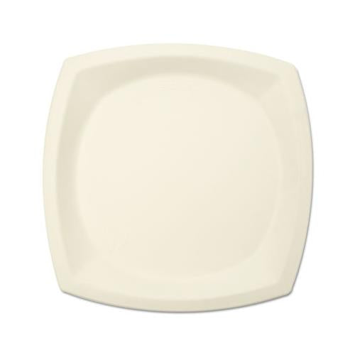 Bare Eco-forward Sugarcane Dinnerware, 10" Dia, Plate, Ivory, 125-pk