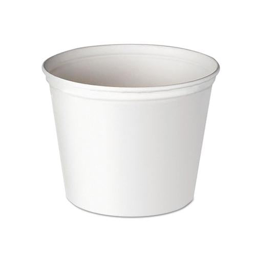 Double Wrapped Paper Bucket, Unwaxed, White, 165oz, 100-carton