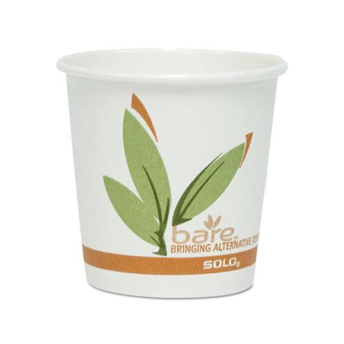 Bare By Solo Eco-forward Recycled Content Pcf Paper Hot Cups, 4 Oz, 1,000-carton