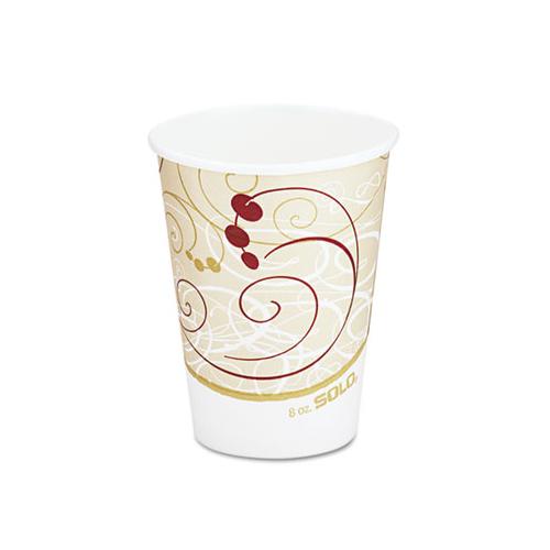 Hot Cups, Symphony Design, 8oz, Beige, 1000-carton