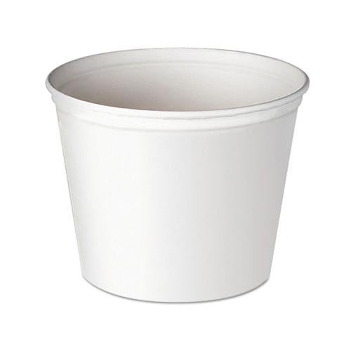 Double Wrapped Paper Bucket, Unwaxed, White, 53 Oz, 50-pack