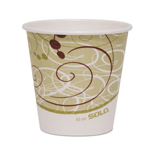 Polycoated Hot Paper Cups, 10 Oz, Symphony Design, 1000-carton