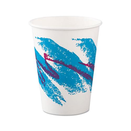 Jazz Paper Hot Cups, 12oz, Polycoated, 50-bag, 20 Bags-carton