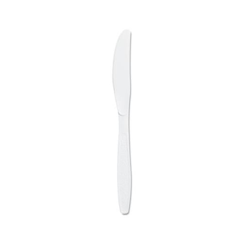 Guildware Extra Heavyweight Plastic Knives, White, 100-box