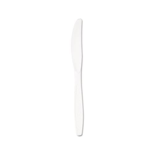 Guildware Heavyweight Plastic Knives, White, 100-box, 10 Boxes-carton