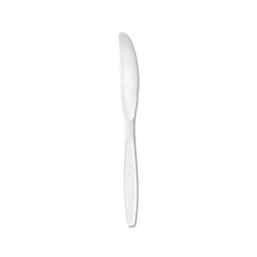 Extra-heavy Polystyrene Knives, White, Guildware Design, Bulk, 1,000-case