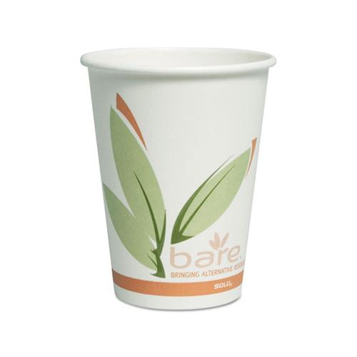 Bare By Solo Eco-forward Recycled Content Pcf Paper Hot Cups, 12 Oz, 300-carton