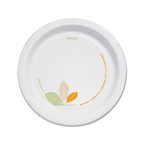Bare Paper Eco-forward Dinnerware, 6" Plate, Green-tan, 500-carton