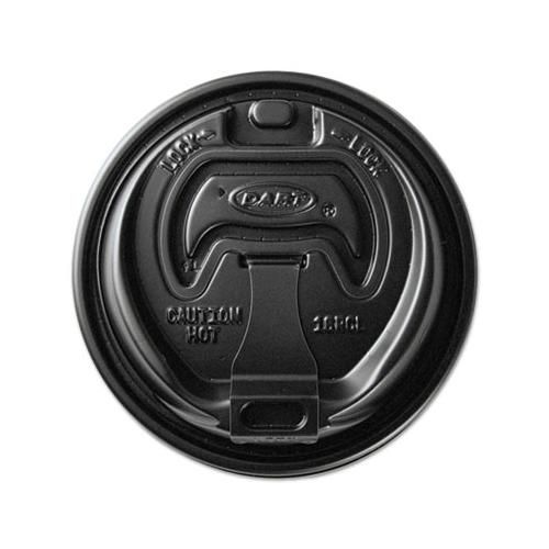 Optima Reclosable Lids For Paper Hot Cups For 10-24 Oz Cups, Black, 1000-carton