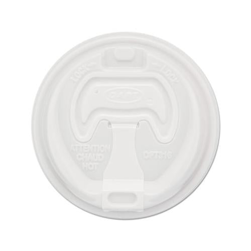 Optima Reclosable Lids For Paper Hot Cups For 10-24 Oz Cups, White, 1000-carton
