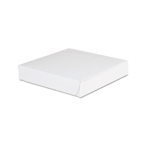 Lock-corner Pizza Boxes, 8 X 8 X 1 1-2, White, 100-carton