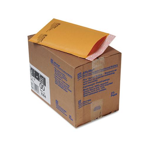 Jiffylite Self-seal Bubble Mailer, #00, Barrier Bubble Lining, Self-adhesive Closure, 5 X 10, Golden Brown Kraft, 25-carton