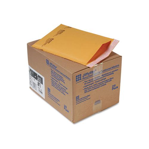 Jiffylite Self-seal Bubble Mailer, #1, Barrier Bubble Lining, Self-adhesive Closure, 7.25 X 12, Golden Brown Kraft, 25-carton