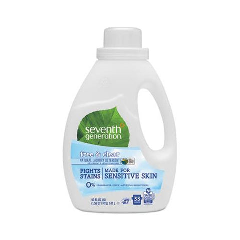 Natural 2x Concentrate Liquid Laundry Detergent, Free And Clear, 33 Loads, 50 Oz