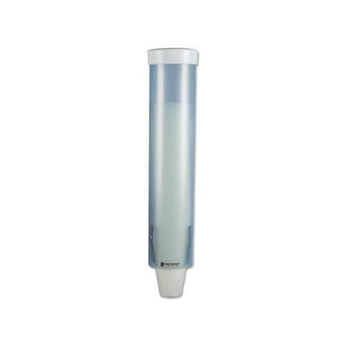 Adjustable Frosted Water Cup Dispenser, Wall Mounted, Blue
