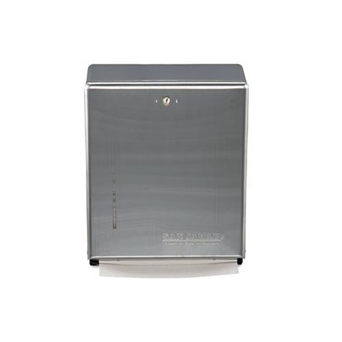 C-fold-multifold Towel Dispenser, Stainless Steel, 11 3-8 X 4 X 14 3-4