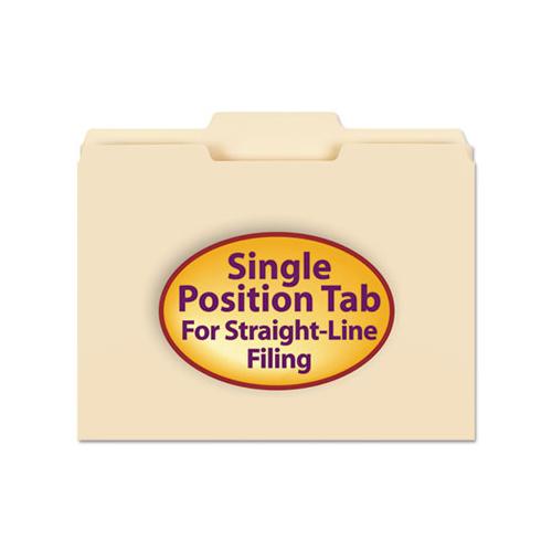 Manila File Folders, 1-3-cut Tabs, Center Position, Letter Size, 100-box