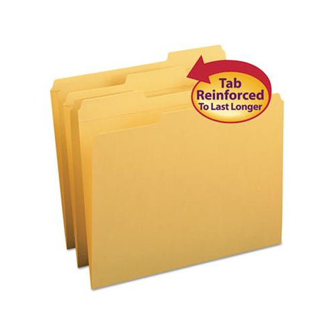 Reinforced Top Tab Colored File Folders, 1-3-cut Tabs, Letter Size, Goldenrod, 100-box