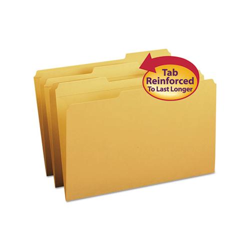 Reinforced Top Tab Colored File Folders, 1-3-cut Tabs, Legal Size, Goldenrod, 100-box