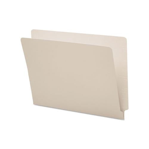 Reinforced End Tab Colored Folders, Straight Tab, Letter Size, Gray, 100-box