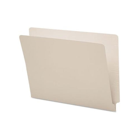 Reinforced End Tab Colored Folders, Straight Tab, Letter Size, Gray, 100-box