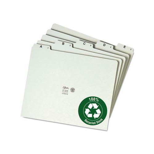 Alphabetic Top Tab Indexed File Guide Set, 1-5-cut Top Tab, A To Z, 8.5 X 11, Green, 25-set