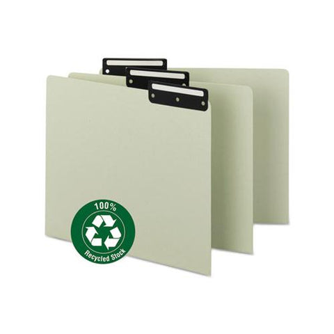 Recycled Blank Top Tab File Guides, 1-3-cut Top Tab, Blank, 8.5 X 11, Green, 50-box
