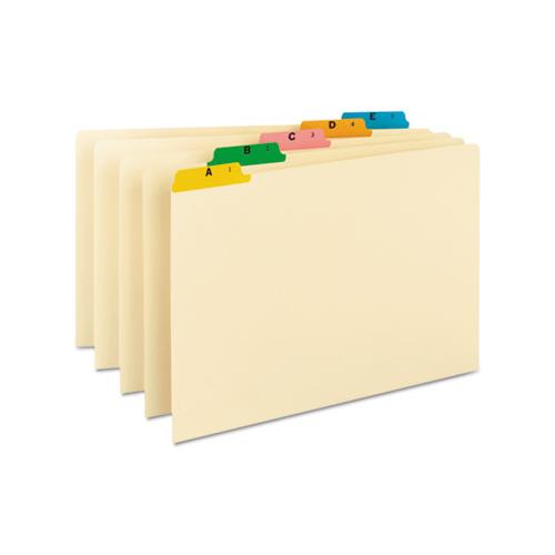 Alphabetic Top Tab Indexed File Guide Set, 1-5-cut Top Tab, A To Z, 8.5 X 14, Manila, 25-set