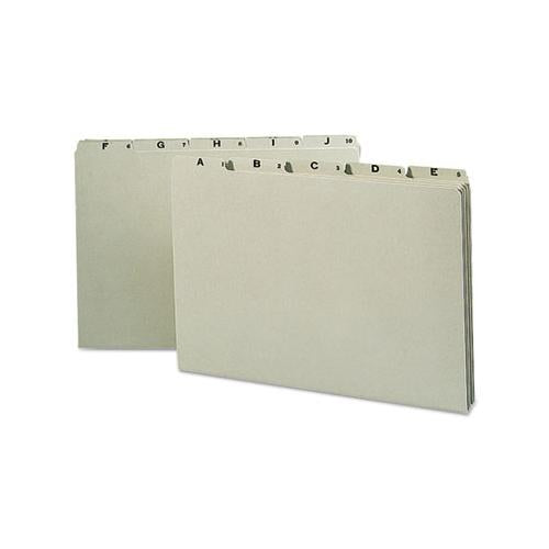 Alphabetic Top Tab Indexed File Guide Set, 1-5-cut Top Tab, A To Z, 8.5 X 14, Green, 25-set