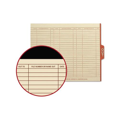 Manila Out Guides With Printed Form, 1-5-cut End Tab, Out, 8.5 X 11, Manila, 100-box