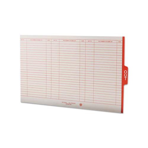 Manila Out Guides With Printed Form, 1-5-cut End Tab, Out, 8.5 X 14, Manila, 100-box