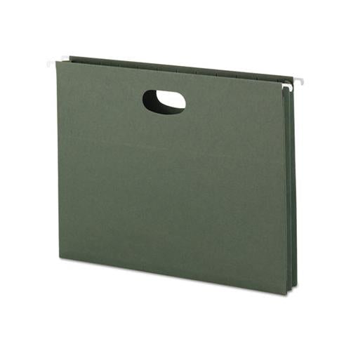 Hanging Pockets With Full-height Gusset, Letter Size, Straight Tab, Standard Green, 25-box
