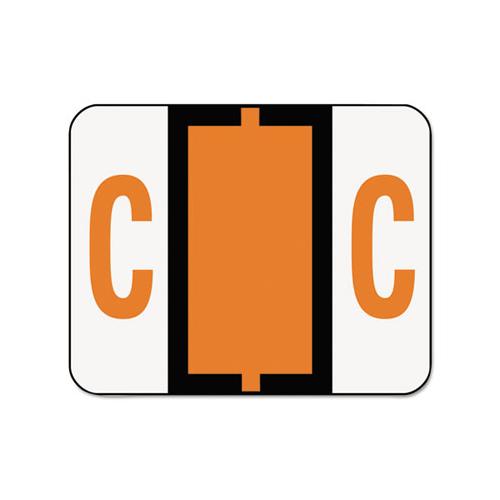 A-z Color-coded End Tab Filing Labels, C, 1 X 1.25, White, 500-roll