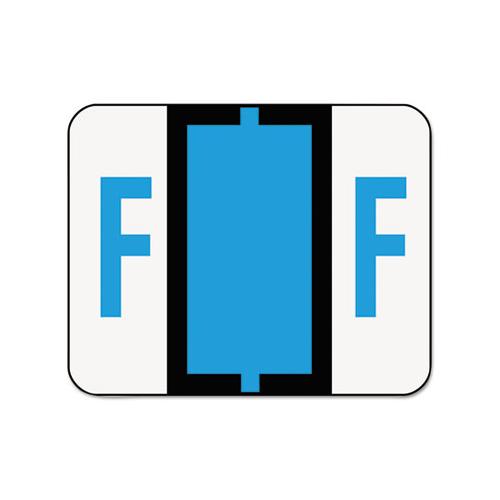 A-z Color-coded End Tab Filing Labels, F, 1 X 1.25, White, 500-roll