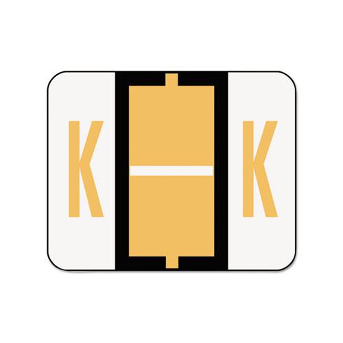 A-z Color-coded End Tab Filing Labels, K, 1 X 1.25, White, 500-roll