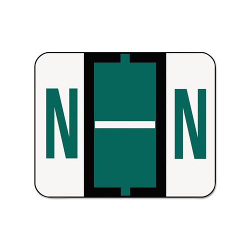 A-z Color-coded End Tab Filing Labels, N, 1 X 1.25, White, 500-roll