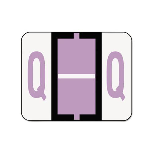 A-z Color-coded End Tab Filing Labels, Q, 1 X 1.25, White, 500-roll