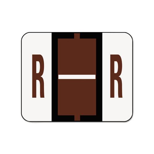 A-z Color-coded End Tab Filing Labels, R, 1 X 1.25, White, 500-roll