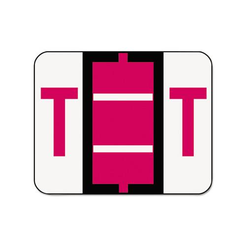 A-z Color-coded End Tab Filing Labels, T, 1 X 1.25, White, 500-roll