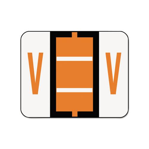 A-z Color-coded End Tab Filing Labels, V, 1 X 1.25, White, 500-roll