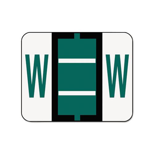 A-z Color-coded End Tab Filing Labels, W, 1 X 1.25, White, 500-roll