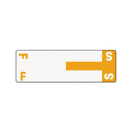 Alphaz Color-coded First Letter Combo Alpha Labels, F-s, 1.16 X 3.63, Orange-white, 5-sheet, 20 Sheets-pack