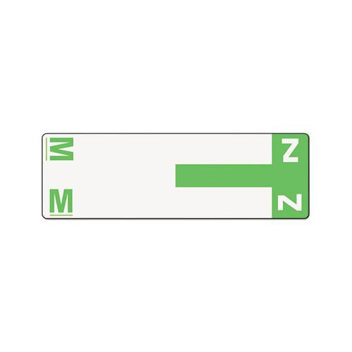 Alphaz Color-coded First Letter Combo Alpha Labels, M-z, 1.16 X 3.63, Light Green-white, 5-sheet, 20 Sheets-pack