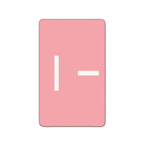 Alphaz Color-coded Second Letter Alphabetical Labels, I, 1 X 1.63, Pink, 10-sheet, 10 Sheets-pack