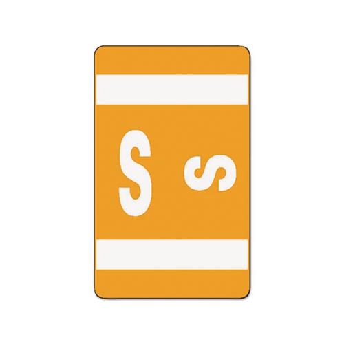 Alphaz Color-coded Second Letter Alphabetical Labels, S, 1 X 1.63, Orange, 10-sheet, 10 Sheets-pack