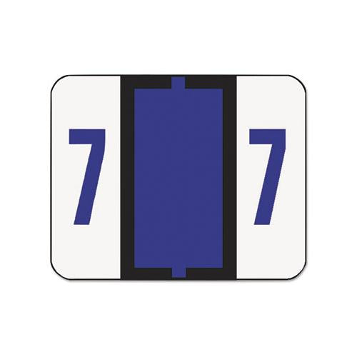 Numerical End Tab File Folder Labels, 7, 1 X 1.25, White, 500-roll