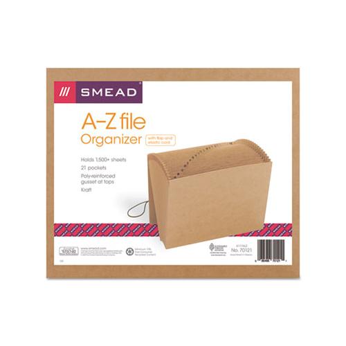 Indexed Expanding Kraft Files, 21 Sections, 1-21-cut Tab, Letter Size, Kraft
