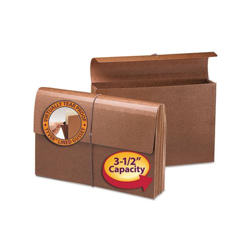 Classic Expanding Wallets With Tear-resistant Gussets, 3.5" Expansion, 1 Section, Legal Size, Redrope