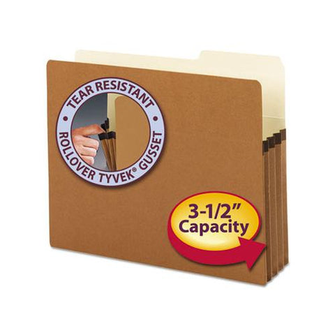 Redrope Drop Front File Pockets, 3.5" Expansion, Letter Size, Redrope, 25-box